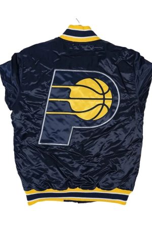Home Game Indiana Pacers Navy Satin Jacket