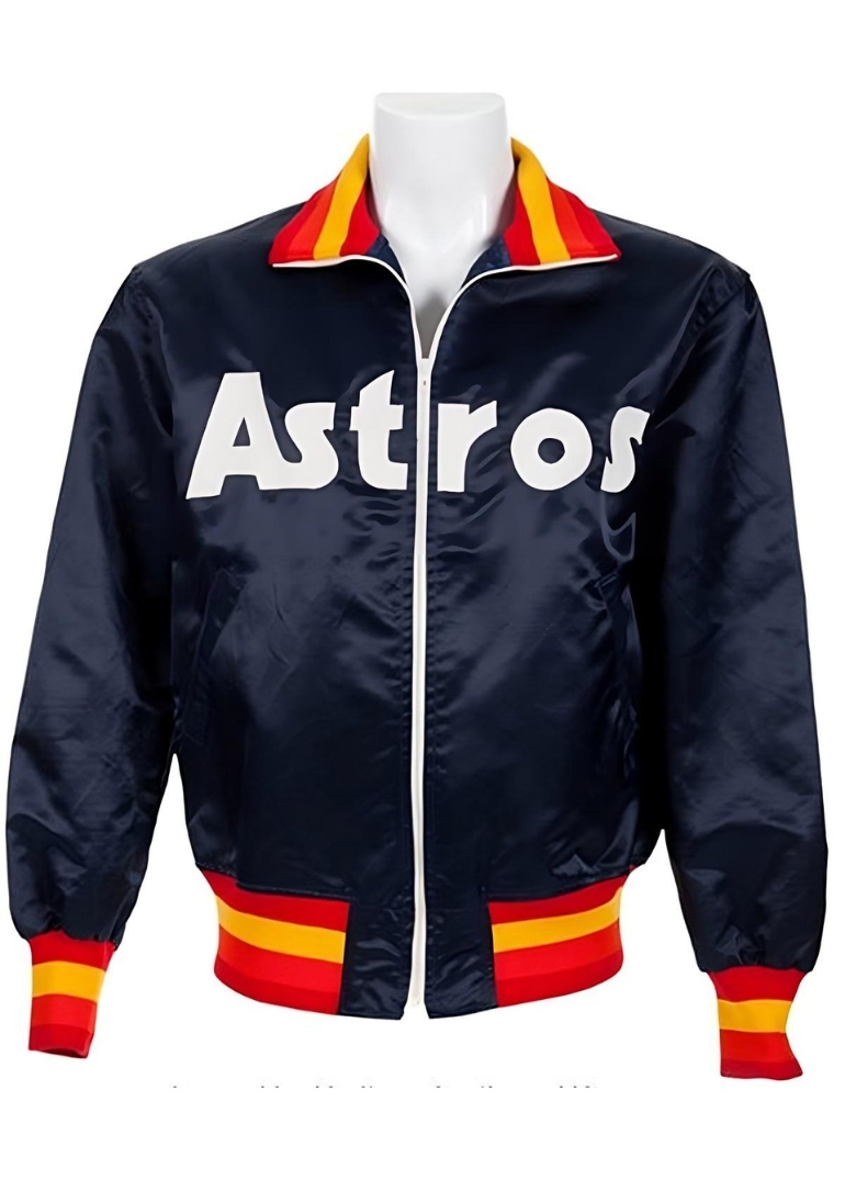 Houston Astros 1980’s Blue Satin Jacket 1 Houston Astros 1980’s Blue Satin Jacket