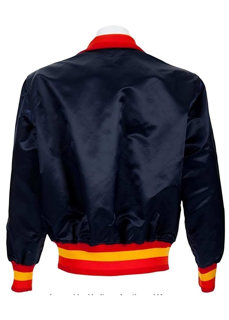 Houston Astros 1980’s Blue Satin Jacket 2 Houston Astros Blue Satin Jacket