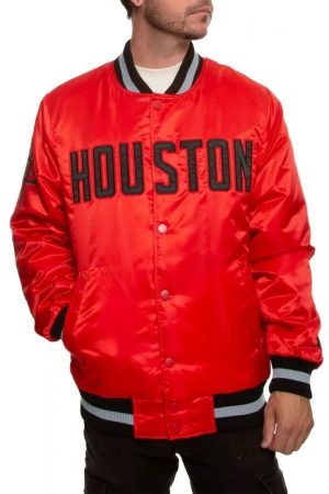 Houston Rockets Bomber Red Jacket