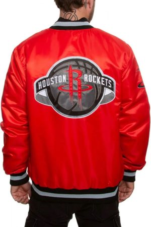 Houston Rockets Bomber Red Jacket