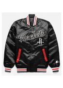 Houston Rockets Exclusive Black Satin Jacket