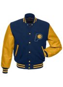 Indiana Pacers Letterman Blue and Yellow Jacket
