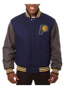 Indiana Pacers Navy_Charcoal Varsity Wool Jacket
