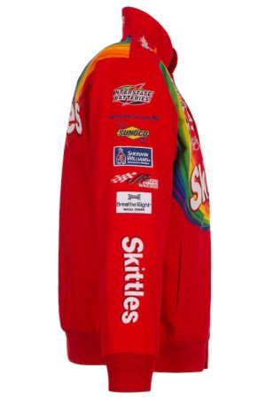 Kyle Busch Skittles Full-Snap Twill Jacket – Red