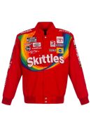 Kyle Busch Skittles Full-Snap Twill Jacket – Red
