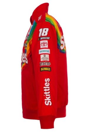 Kyle Busch Skittles Full-Snap Twill Jacket – Red