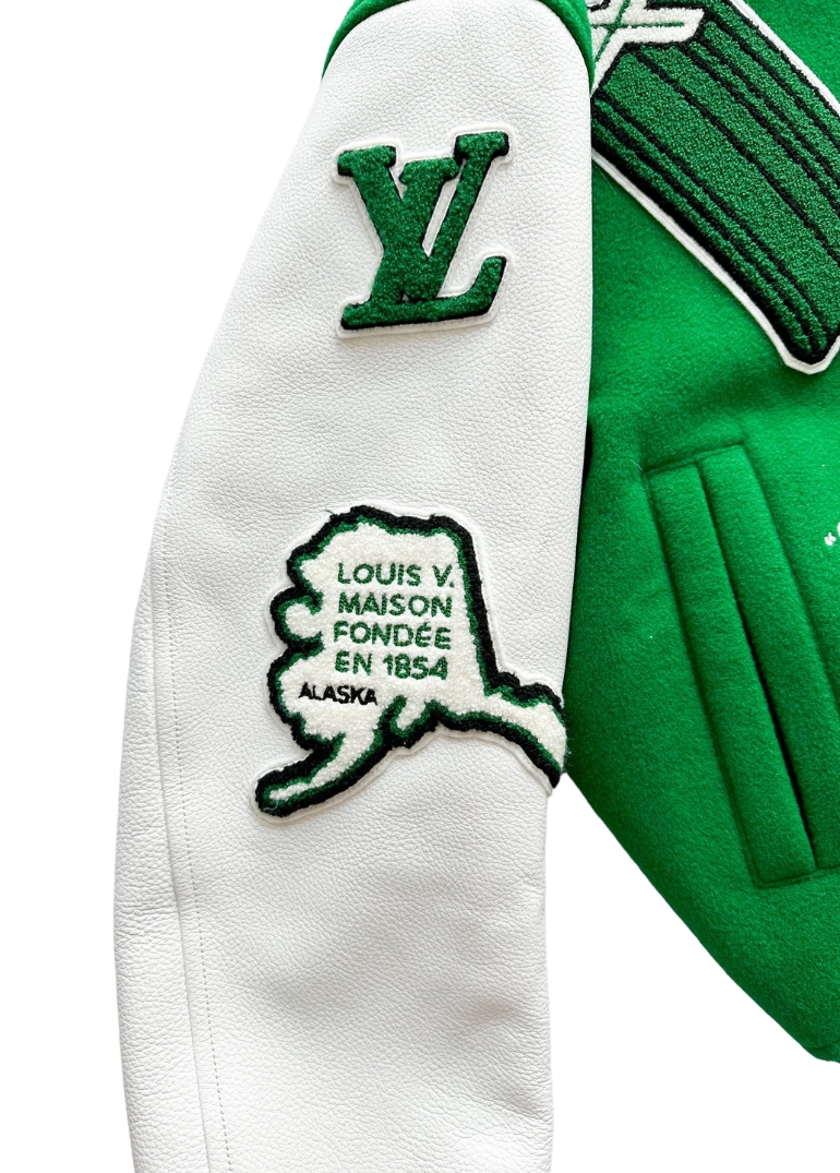 Louis Vuitton Green Varsity Jacket 3 Louis Vuitton Green Varsity Bomber Jacket For Womens