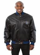 Men’s JH Design Black Orlando Magic Leather Jacket