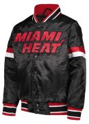 Miami Heat Home Game Black Satin Jacket