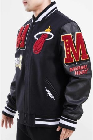 Miami Heat Mash Up Wool Varsity Jacket