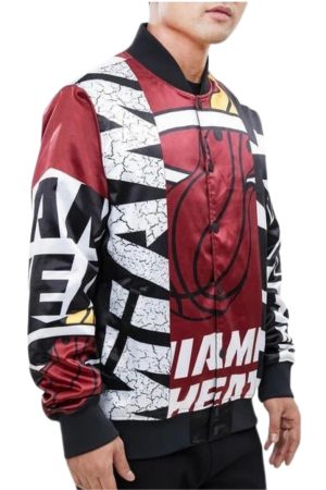 Miami Heat Mashup Satin Varsity Jacket