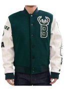 Milwaukee Bucks Green and White Jacket