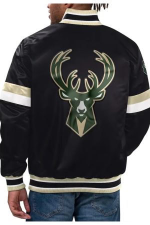 Milwaukee Bucks Home Game Black Jacket