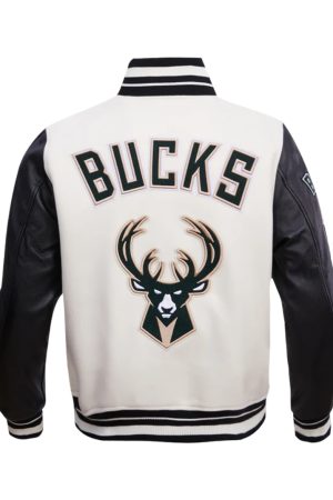 Milwaukee Bucks Retro Classic Rib Wool Varsity Jacket