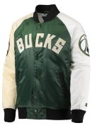 Milwaukee Bucks Tricolor Remix Satin Jacket