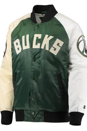 Milwaukee Bucks Tricolor Remix Satin Jacket