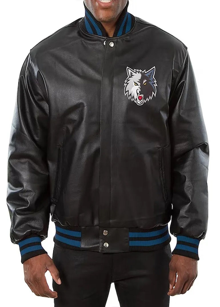 Minnesota Timberwolves Domestic Team Leather Jacket 1 Minnesota Timberwolves Domestic Team Leather Jacket