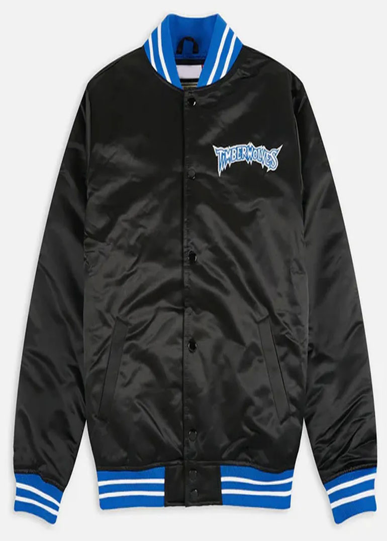 Minnesota Timberwolves Heavyweight Satin Jacket 4 Minnesota Timberwolves Heavyweight Satin Jacket