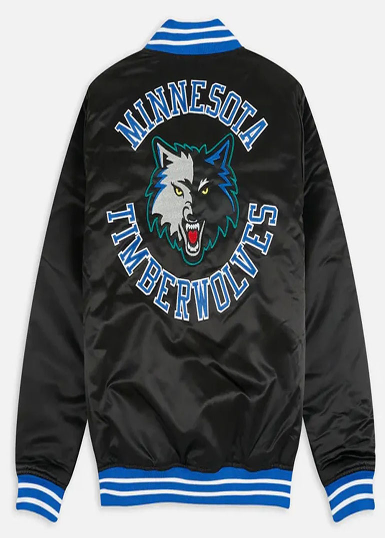 Minnesota Timberwolves Heavyweight Satin Jacket 3 Minnesota Timberwolves Heavyweight Satin Jacket