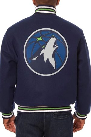 Minnesota Timberwolves Navy Varsity Wool Jacket