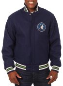 Minnesota Timberwolves Navy Varsity Wool Jacket