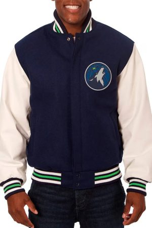 Minnesota Timberwolves Varsity Wool & Leather Jacket