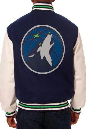 Minnesota Timberwolves Varsity Wool & Leather Jacket