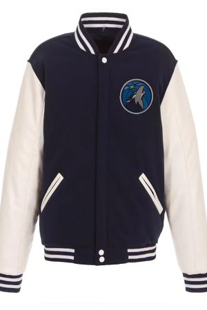 Minnesota Timberwolves Varsity Wool & Leather Jacket