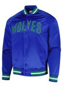 Minnesota Timberwolves Throwback Wordmark Blue Jacket