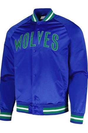 Minnesota Timberwolves Throwback Wordmark Blue Jacket