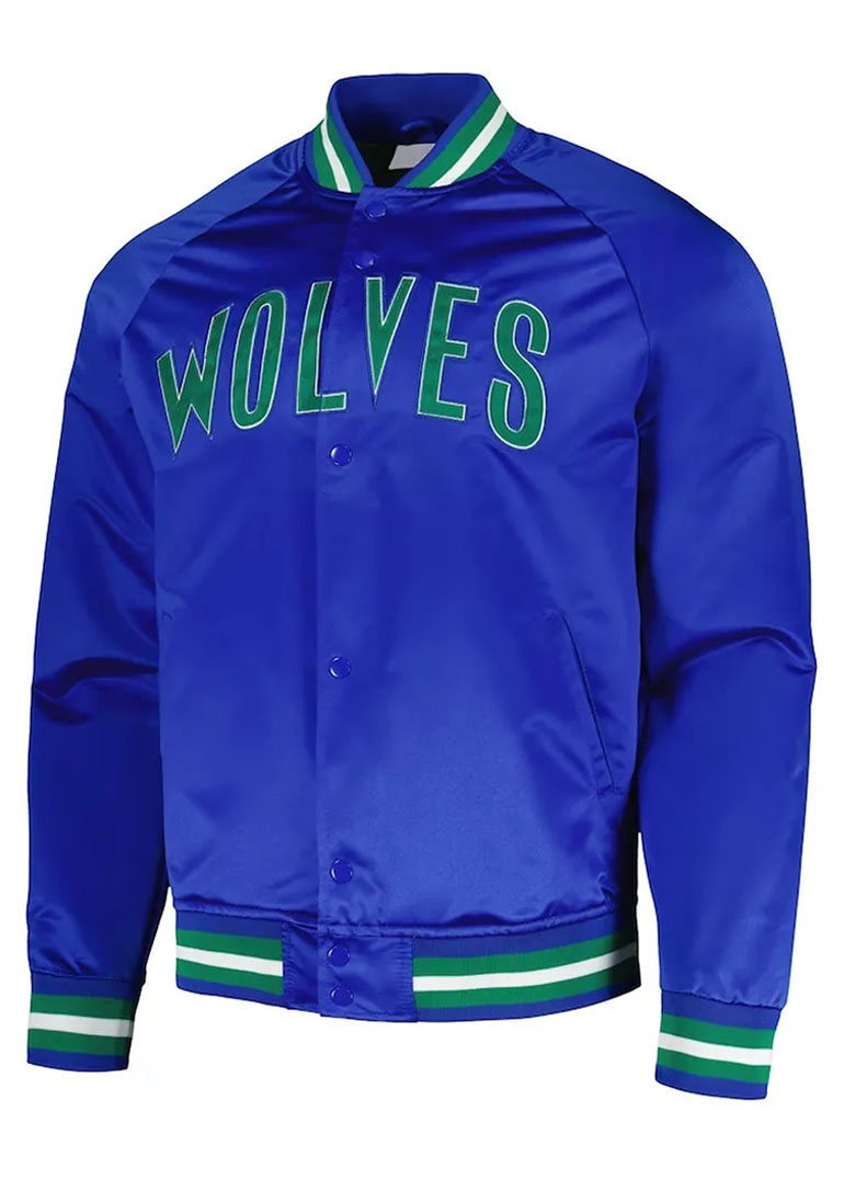 Minnesota Timberwolves Throwback Wordmark Blue Jacket 1 Minnesota Timberwolves Throwback Wordmark Blue Jacket