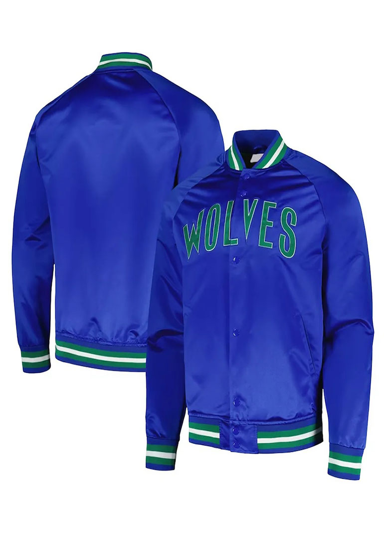 Minnesota Timberwolves Throwback Wordmark Blue Jacket 3 Minnesota Timberwolves Throwback Wordmark Blue Jacket