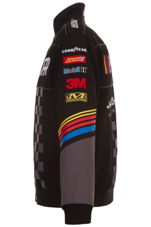 NASCAR Generic Black Twill Logo Full-Snap Jacket