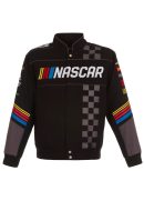 NASCAR Generic Black Twill Logo Full-Snap Jacket