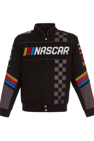 NASCAR Generic Black Twill Logo Full-Snap Jacket
