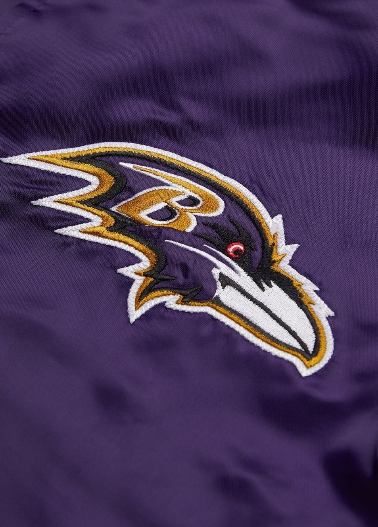 Baltimore Ravens Satin Varsity Jacket 3 NFL Baltimore Ravens Purple Satin Varsity Letterman Jacket