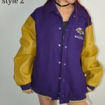 Varsity Baltimore Ravens Purple and Yellow Jacket - Style 2