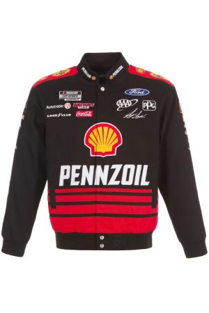 Nascar Joey Logano Shell Pennzoil Twill Full-Snap Jacket