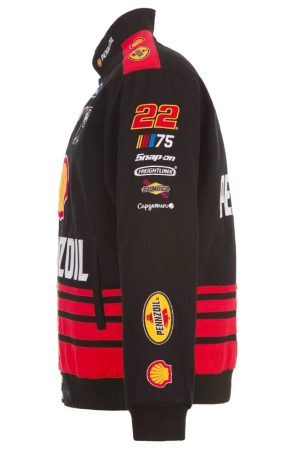 Nascar Joey Logano Shell Pennzoil Twill Full-Snap Jacket