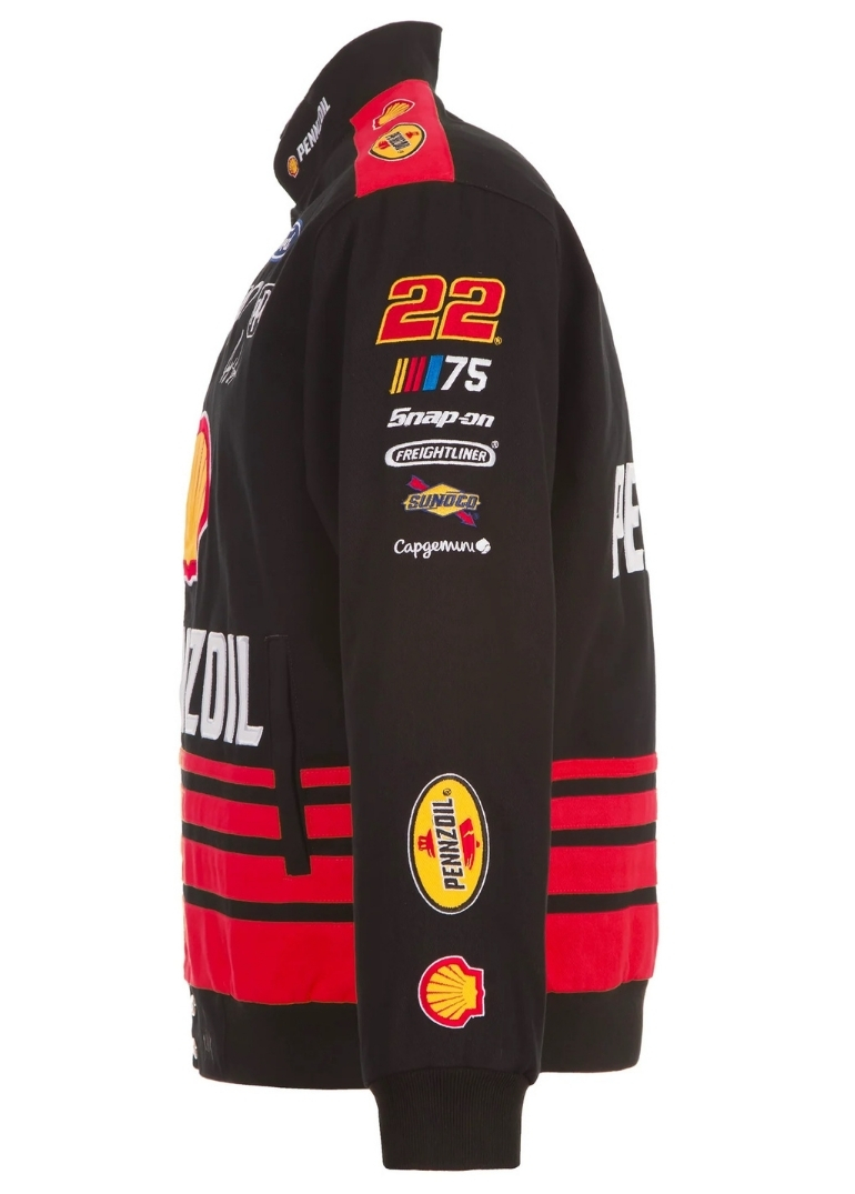 Nascar Joey Logano Shell Pennzoil Twill Full-Snap Jacket 7 Nascar Alex Bowman Black Ally Jacket