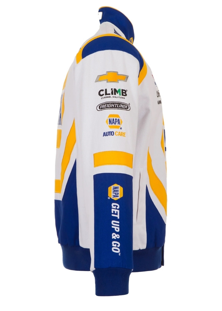 Nascar Chase Elliott NAPA Twill Full-Snap Jacket 8 Nascar Chase Elliott NAPA Varsity Twill Full-Snap Jacket