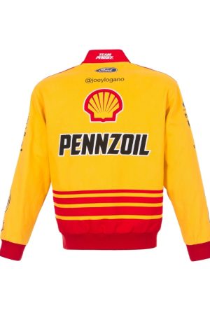 Nascar Joey Logano Shell Pennzoil Twill Full-Snap Jacket