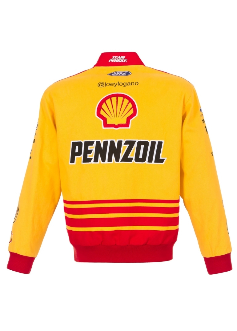 Nascar Joey Logano Shell Pennzoil Twill Full-Snap Jacket 2 Nascar Joey Logano Shell Pennzoil Twill Full-Snap Jacket