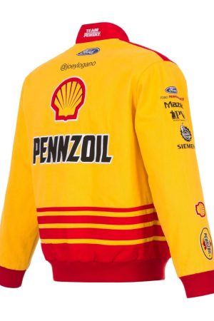 Nascar Joey Logano Shell Pennzoil Twill Full-Snap Jacket