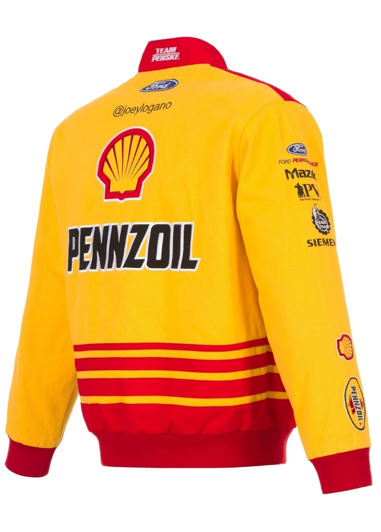 Nascar Joey Logano Shell Pennzoil Twill Full-Snap Jacket 4 Nascar Joey Logano Shell Twill Full-Snap Jacket