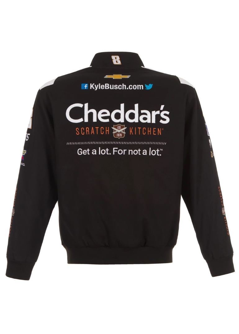 Nascar Kyle Busch Cheddar’s Cotton Twill Full Snap Jacket 2 Nascar Kyle Busch 3Chi Cotton Twill Jacket