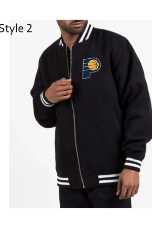 Indiana Pacers Varsity Navy Wool Jacket