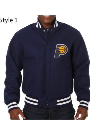 Navy Indiana Pacers Wool Varsity Full-Snap Jacket