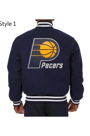 Indiana Pacers Varsity Navy Wool Jacket
